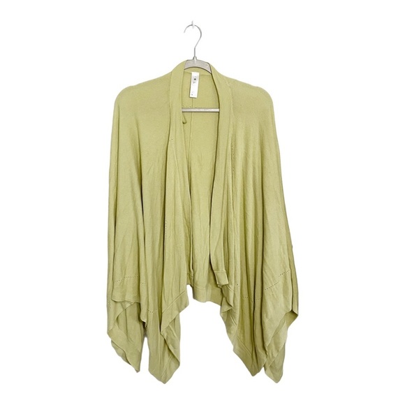 Lululemon Wrap Merino Wool Silk Blend Short Sleeve Wrap Dew Green One Size - Picture 1 of 6